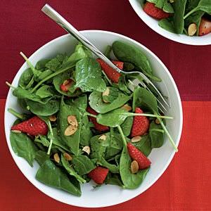 Ensalada de espinacas y fresas