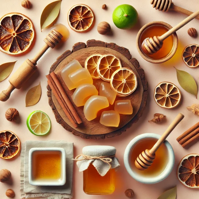 gomitas con miel y limón