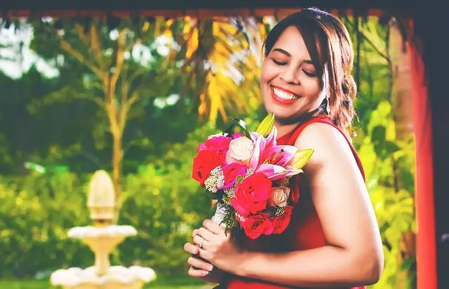 mujer feliz